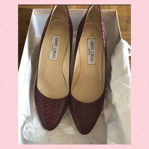 Jimmy Choo Victory Pump Suede Purple Snakeskin